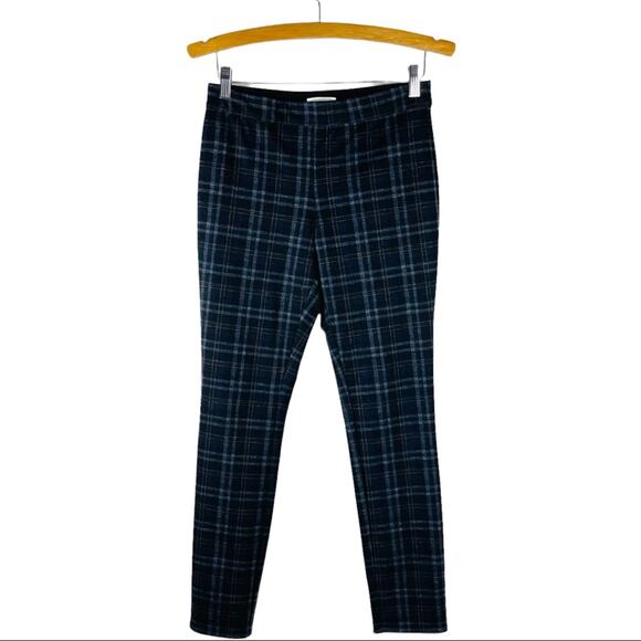 Max Studio grey black plaid stretchy ankle leggings small - Picture 1 of 6